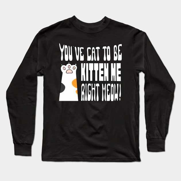 Cute Cat Kitten Lovers Design Long Sleeve T-Shirt by missdebi27